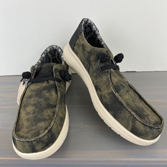 Ariat Hilo Grunge Slip On Sneaker Shoes Men Moss Green Lightweight Flex Sole NEW - Picture 2 of 11